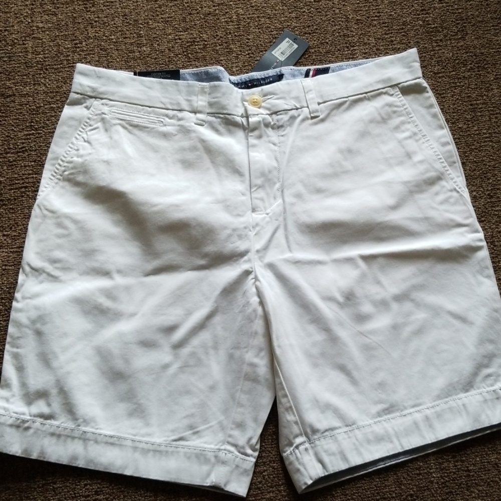 Men's white dress shorts
